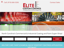 Tablet Screenshot of elitecustomcoatings.com